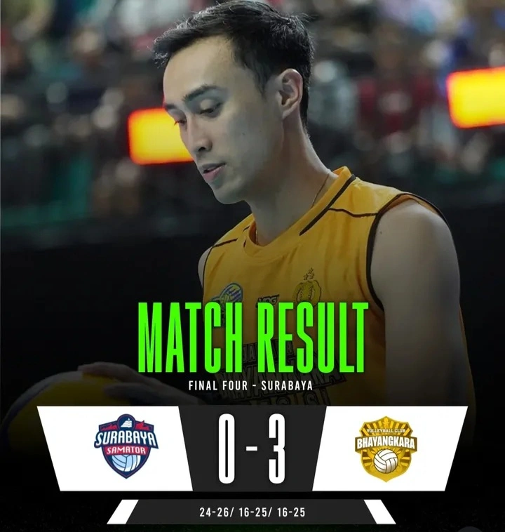 Jakarta Bhayangkara Presisi menang telak 3-0 atas Surabaya Samator di Proliga 2026 di babak final four. dok/proligavoli