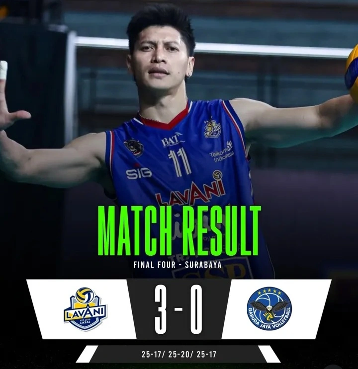 Jakarta LavAni tampil dominan dengan kemenangan telak 3-0 atas Jakarta Garuda Jaya pada Final Four Proliga di Surabaya. dok/voliballmotions.