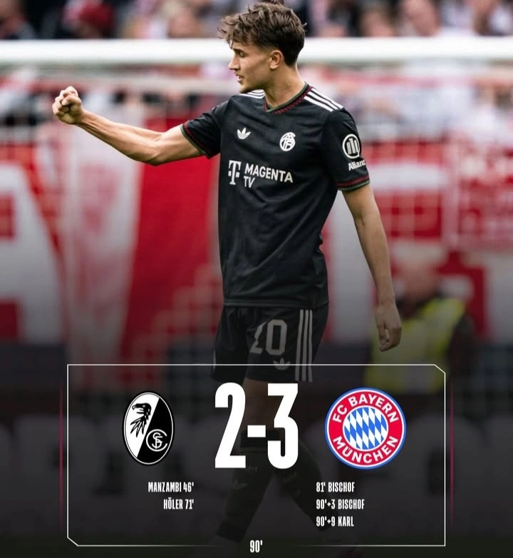 Bayern Munich menang dramatis 3-2 atas Freiburg di Bundesliga pekan ke-28. dok/fcbayern