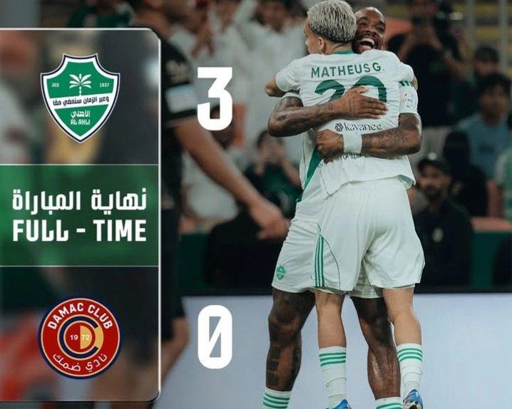 Al Ahli menang telak 3-0 atas Dhamk di Liga Arab Saudi. dok/alahliclub.