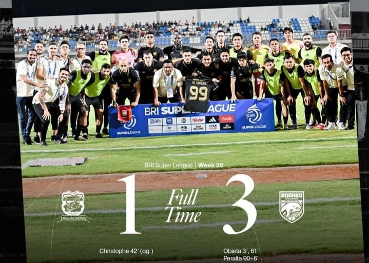Borneo FC sukses menaklukkan Madura United 3-1 di pekan 26 Liga Indonesia. dok/borneofc