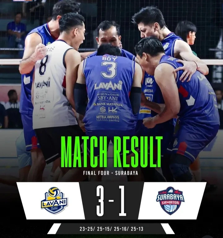 Proliga 2026 Final Four: Jakarta LavAni kalahkan Surabaya Samator 3-1. dok/proligaindonesia