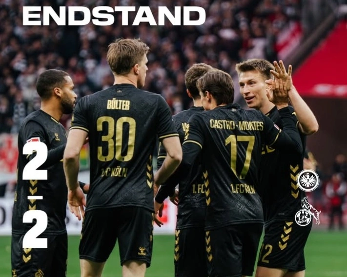 Eintracht Frankfurt vs FC Köln berakhir imbang 2-2 dalam laga dramatis Bundesliga. dok/fckoln