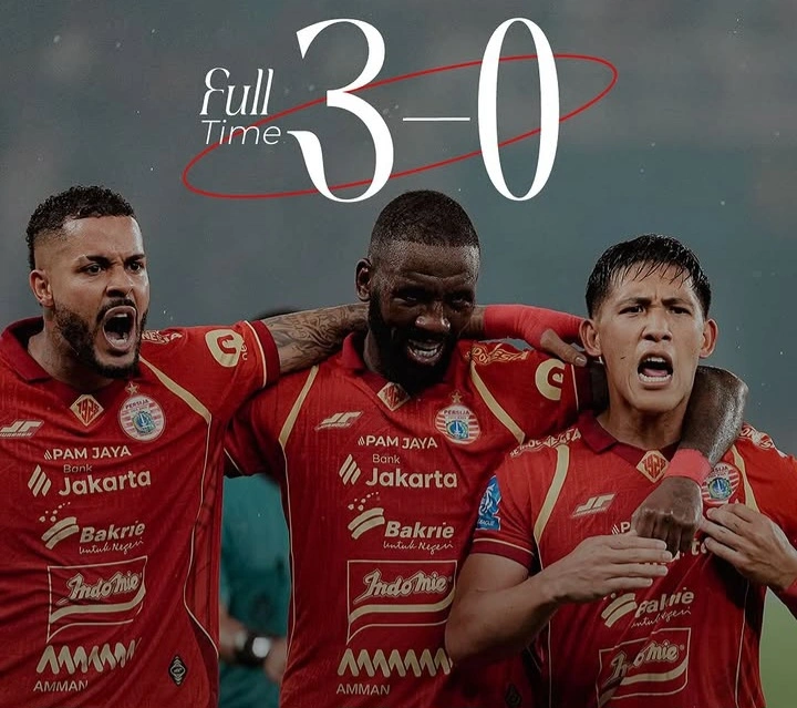Persija Jakarta menang telak 3-0 atas Persebaya di pekan 27 Super League 2026. dok/persija