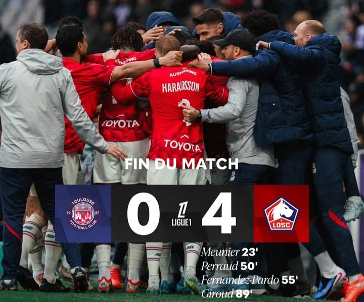Lille menang telak 4-0 atas Toulouse di Ligue 1 pekan 29. dok/losclille