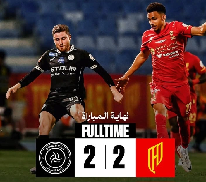 Hasil Al Qadsiah vs Al Shabab berakhir 2-2 dalam laga dramatis Liga Pro Saudi 2026. dok/alshababfc