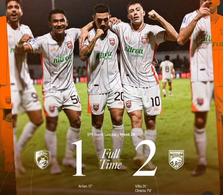 Borneo FC sukses mengalahkan PSM Makassar 2-1 dalam laga sengit. dok/borneofc