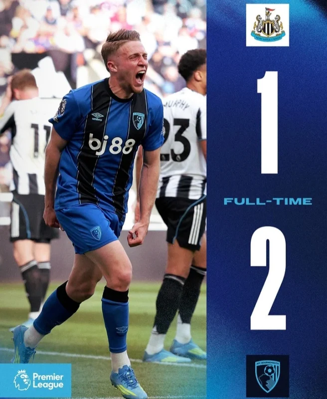 Bournemouth menang dramatis 2-1 atas Newcastle United lewat gol menit akhir. dok/afcb