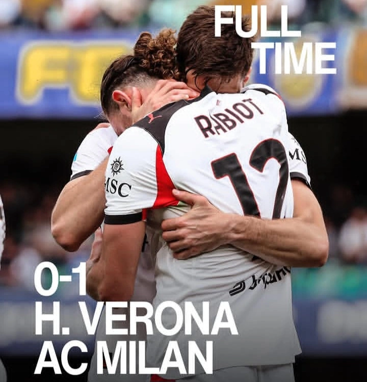 AC Milan menang tipis 1-0 atas Verona lewat gol Adrian Rabiot. dok/acmilan