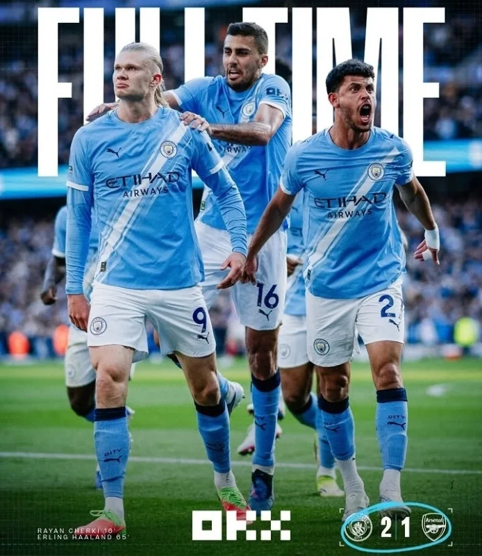 Manchester City kalahkan Arsenal 2-1 dalam laga panas Premier League. dok/mancity