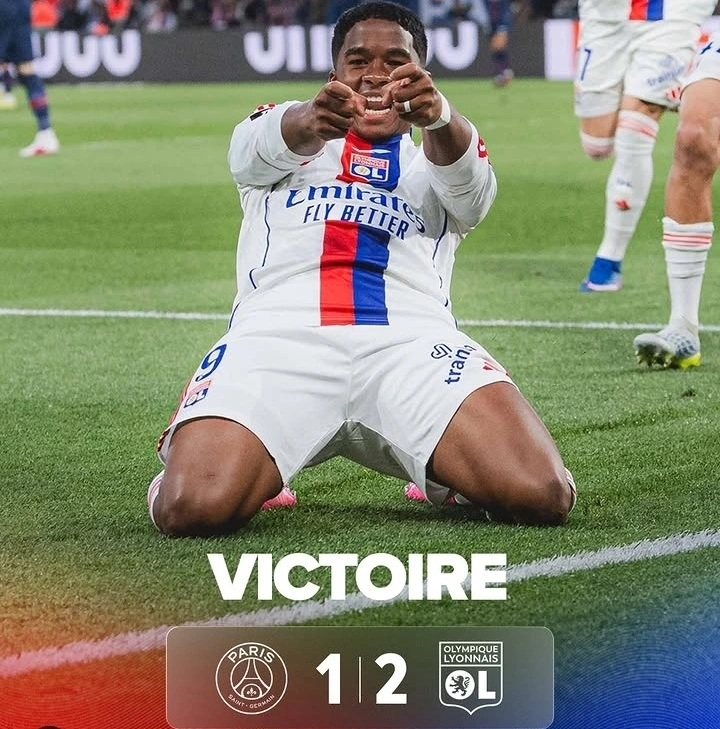 PSG kalah 1-2 dari Lyon dalam laga terbaru Ligue 1. dok/lyon