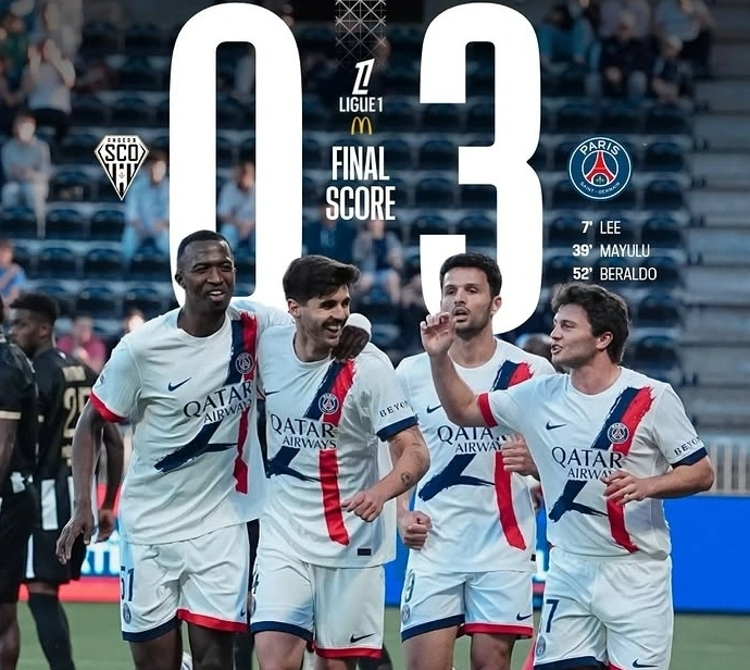 PSG tampil dominan saat mengalahkan Angers 3-0 di Ligue 1. dok/psg