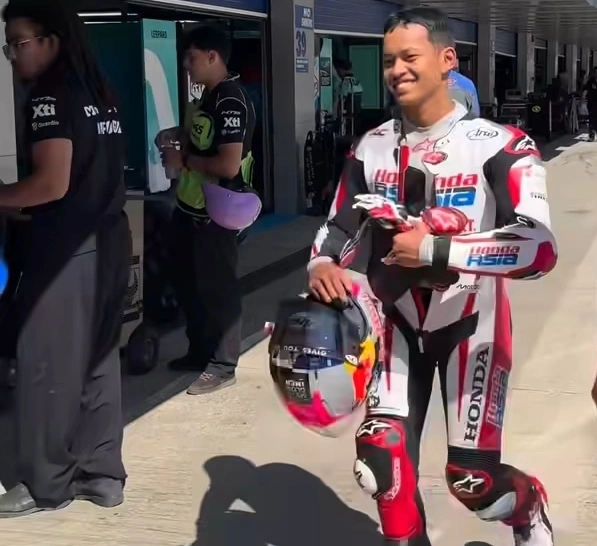 Hasil Moto3 Jerez 2026: Pembalap Indonesia Vege Pratama finis di posisi 6. dok/honda_team_asia