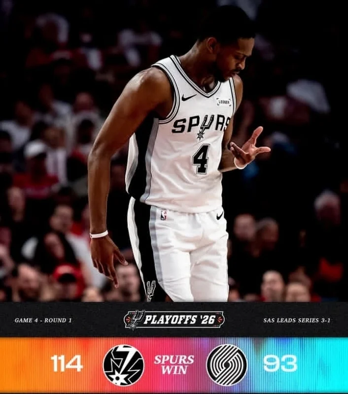 San Antonio Spurs kalahkan Portland Trail Blazers 114-93 di Game 4 NBA Playoff 2026. dok/spurs