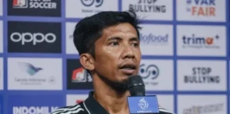 Asisten Pelatih PSM Makassar, Ahmad Amiruddin bicara soal kekalahan dan target bangkit di laga berikutnya. dok/psm_makassar