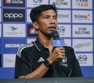 Asisten Pelatih PSM Makassar, Ahmad Amiruddin bicara soal kekalahan dan target bangkit di laga berikutnya. dok/psm_makassar