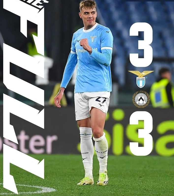 Hasil Lazio vs Udinese terbaru berakhir 3-3 dalam laga penuh drama. dok/sslazio