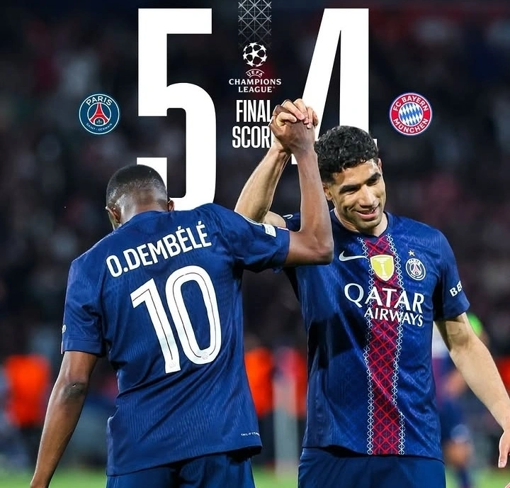 PSG mengalahkan Bayern Munich 5-4 pada leg pertama semifinal Liga Champions 2026 di Parc des Princes. dok/psg