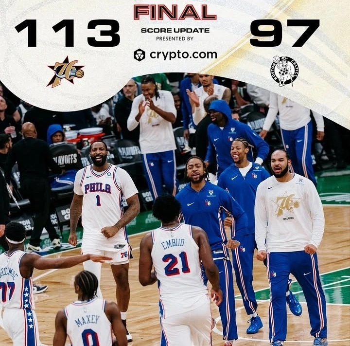 Philadelphia 76ers menundukkan Boston Celtics 113-97 pada Game 5 playoff NBA 2026. dok/sixers