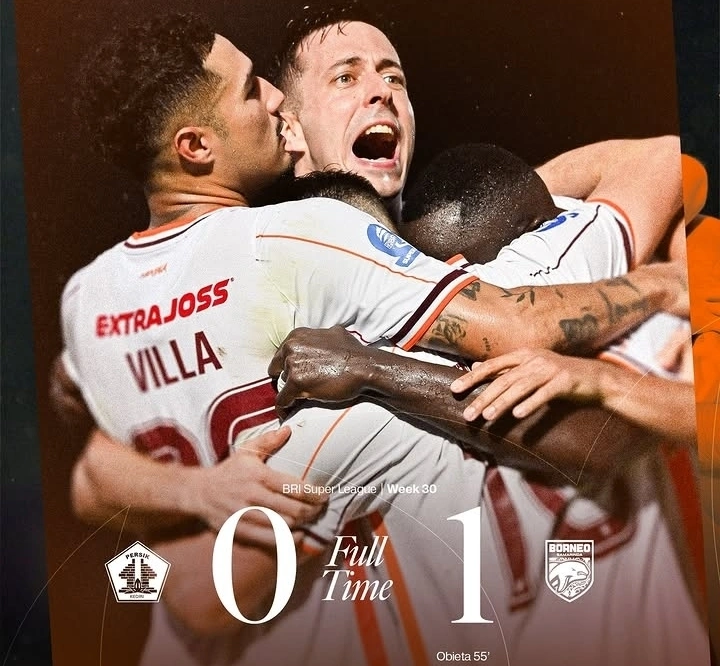 Borneo FC sukses mengalahkan Persik Kediri 1-0 lewat gol Koldo Obieta dalam laga sengit Liga 1. dok/borneofc