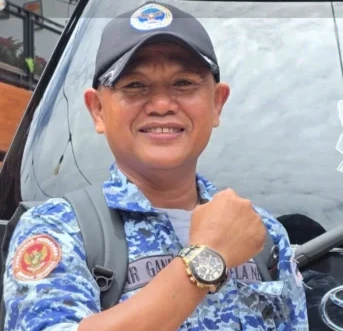 Sekretaris Umum Laskar Merah Putih Sulawesi Selatan, Kahar Gani.