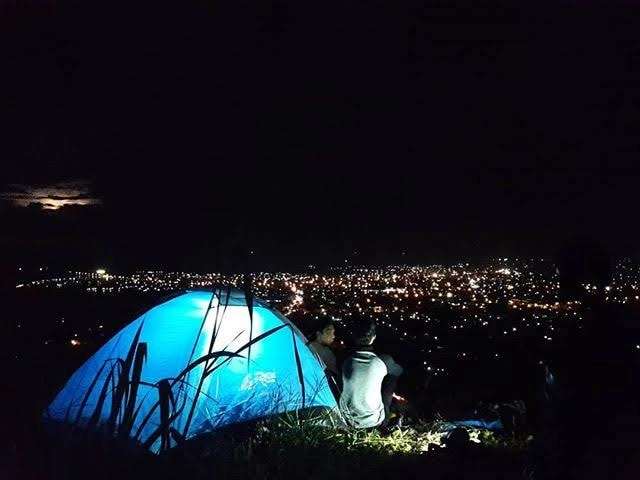Tampak malam hari di Gunung Kambing Palopo
