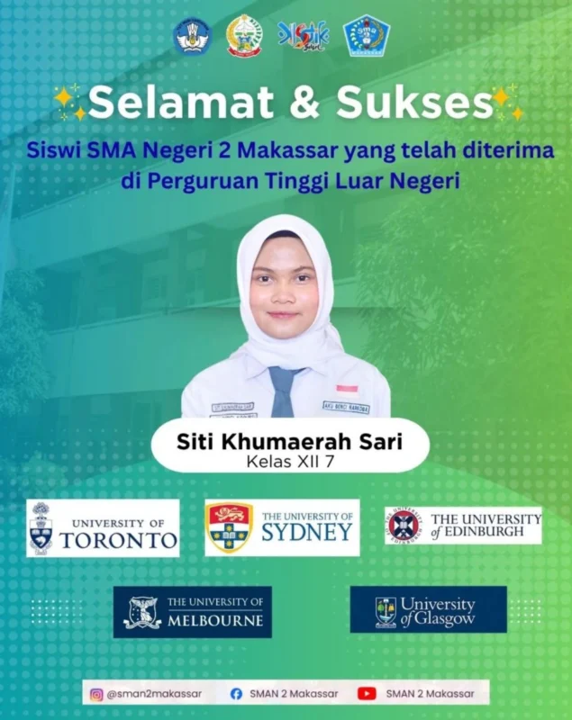 Tangkapan layar Instagram @sman2makassar