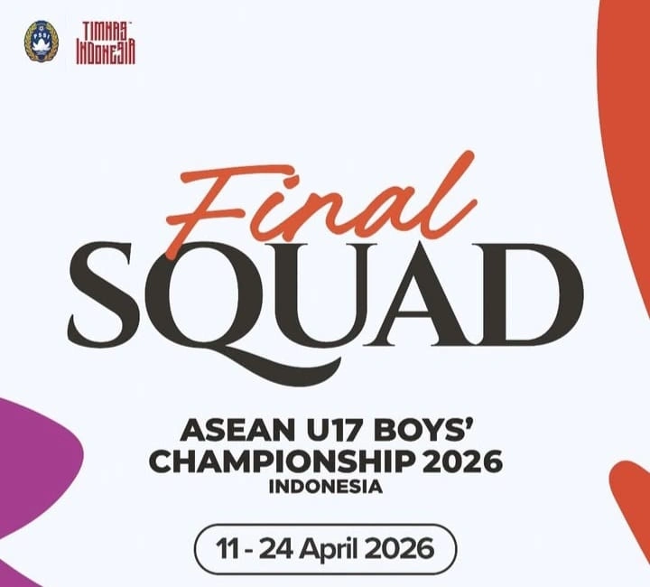 Skuad final Timnas Indonesia untuk ASEAN U-17 Boys' Championship 2026 resmi diumumkan