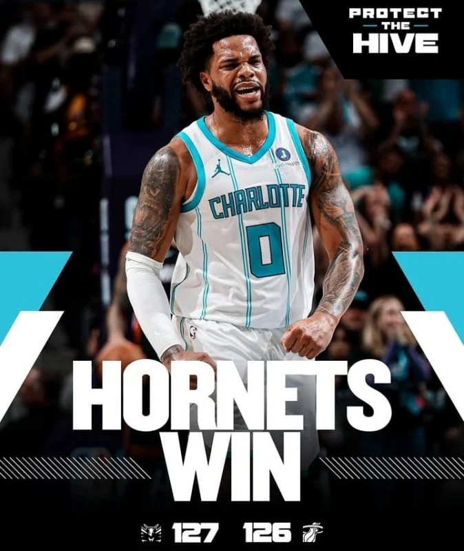 harlotte Hornets melaju di Play-In NBA 2026 setelah mengalahkan Miami Heat 127-126.