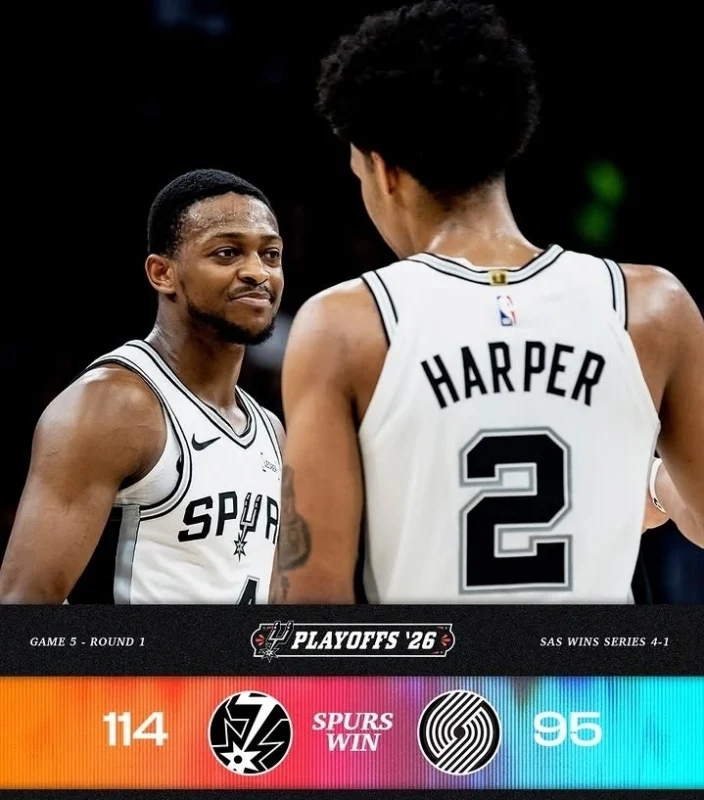 Spurs vs Blazers Terbaru: Spurs Menang 4–1, Lolos Semifinal NBA 2026
