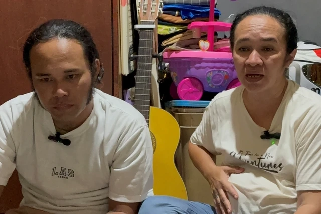 Calvin Dores dan ibu.