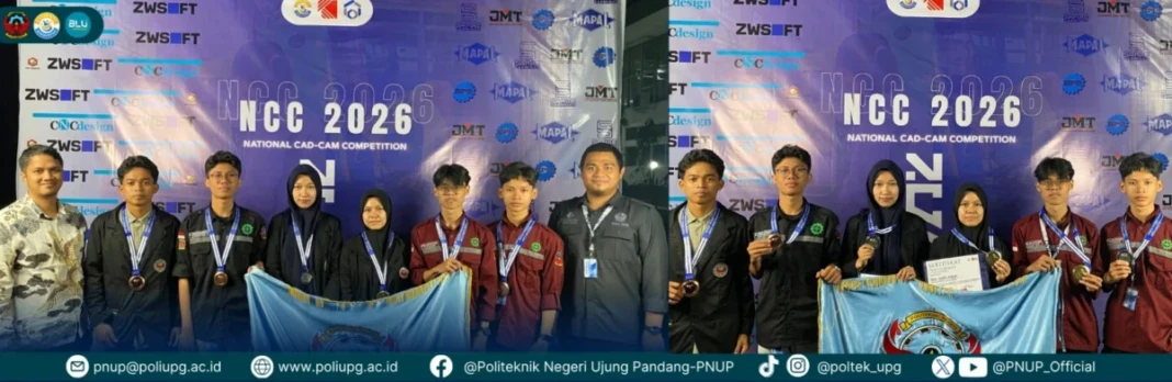 Para mahasiswa PNUP yang menjadi peraih juara di NCC 2026