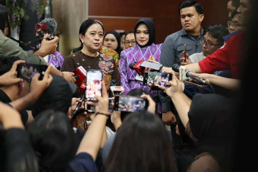 Puan Maharani dalam dalam forum diskusi bertajuk Perempuan di Parlemen Dari Representasi Menuju Transformasi Kebijakan