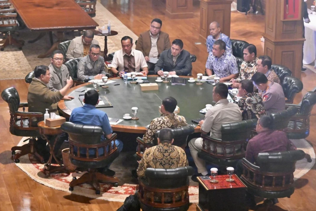 Rapat Terbatas Presiden Prabowo di Hambalang