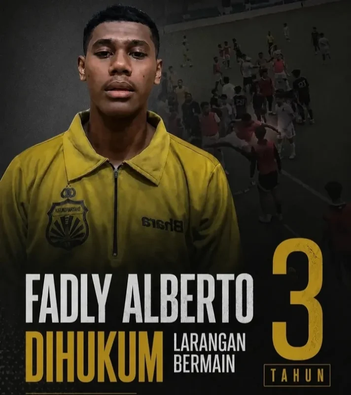 Bintang Timnas U-20 Fadly Alberto resmi dihukum 3 tahun oleh Komdis PSSI usai tendangan keras ke pemain Dewa United U-20 dalam laga EPA. dok/idextratime