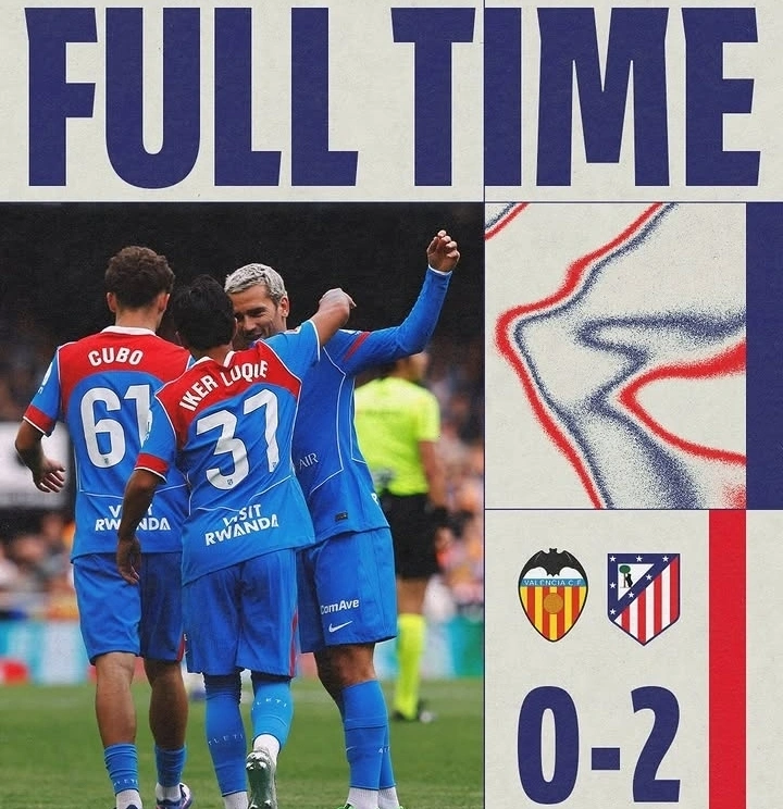 Atletico Madrid tampil solid saat menaklukkan Valencia 2-0 di La Liga. dok/atletico