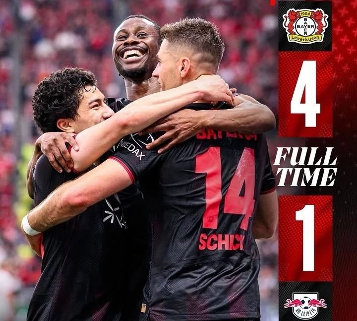 Bayer Leverkusen tampil luar biasa usai membantai RB Leipzig 4-1. dok/leverkusen