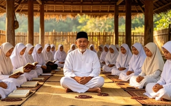 Pondok pesatren. ilustrasi