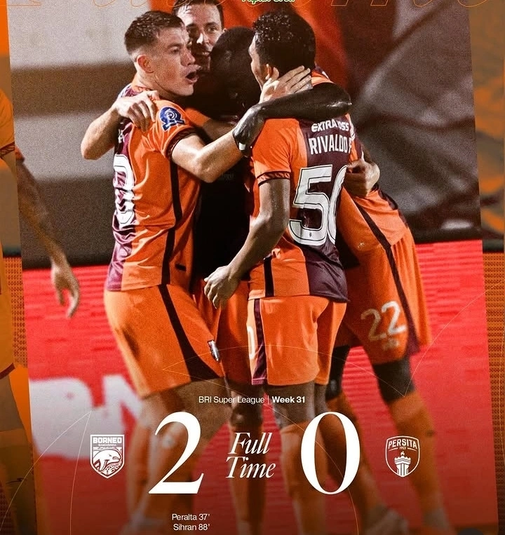 Borneo FC sukses mengalahkan Persita Tangerang 2-0 dalam laga terbaru Liga 1. dok/borneofc