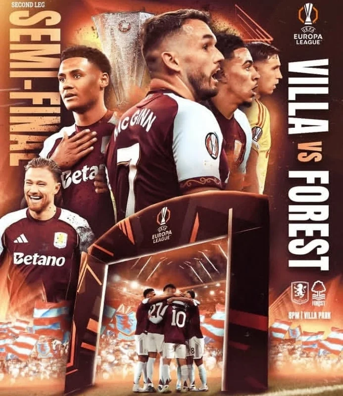 Aston Villa menghadapi Nottingham Forest pada semifinal leg kedua Europa League 2026. dok/astonvilla