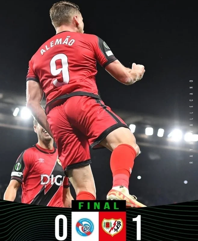 Rayo Vallecano mencetak sejarah usai menyingkirkan Strasbourg dengan agregat 2-0 dan memastikan tiket ke final UEFA Conference League 2026. dok/rayovallecano