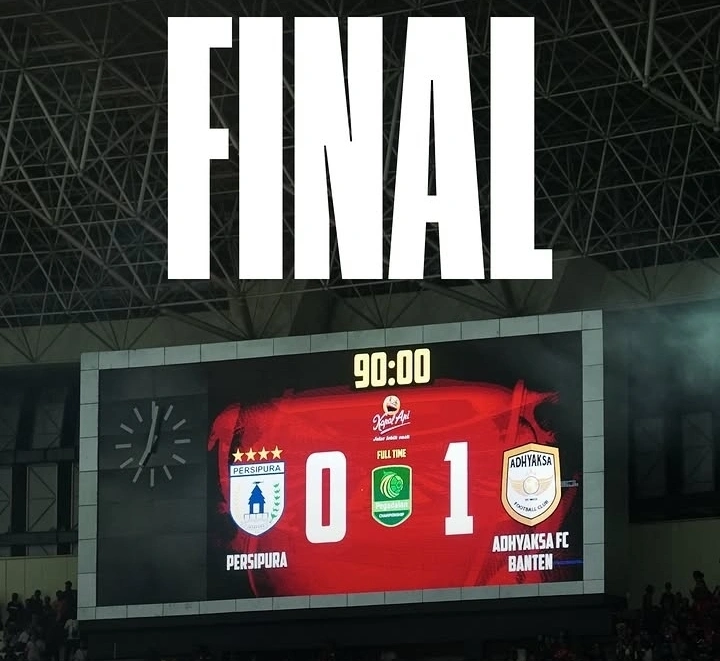 Persipura Jayapura gagal promosi ke Bri Super League 2026/2027 usai kalah 0-1 dari Adhyaksa FC pada laga play-off promosi di Stadion Lukas Enembe, Jayapura. dok/adhyaksafc