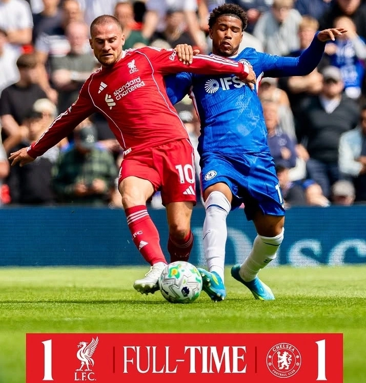 Liverpool gagal menang atas Chelsea usai bermain imbang 1-1 di Anfield. dok/liverpool