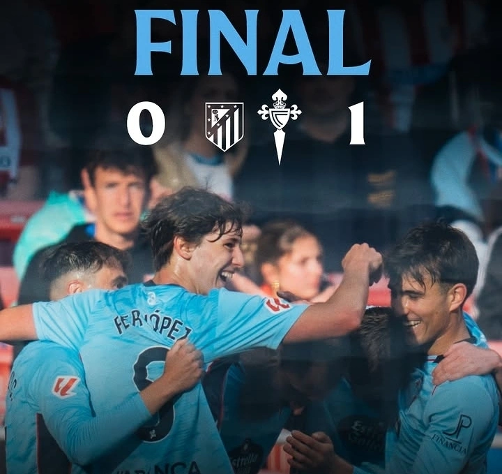 Atletico Madrid kalah 0-1 dari Celta Vigo dalam lanjutan La Liga 2025/2026. dok/celtavigo