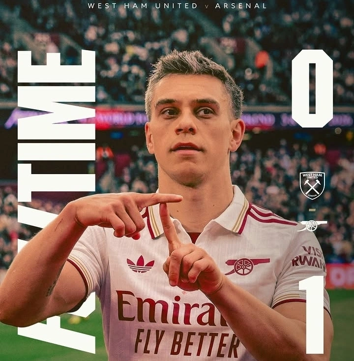Arsenal sukses mengalahkan West Ham United 1-0 dalam lanjutan Premier League 2025/2026. dok/arsenal
