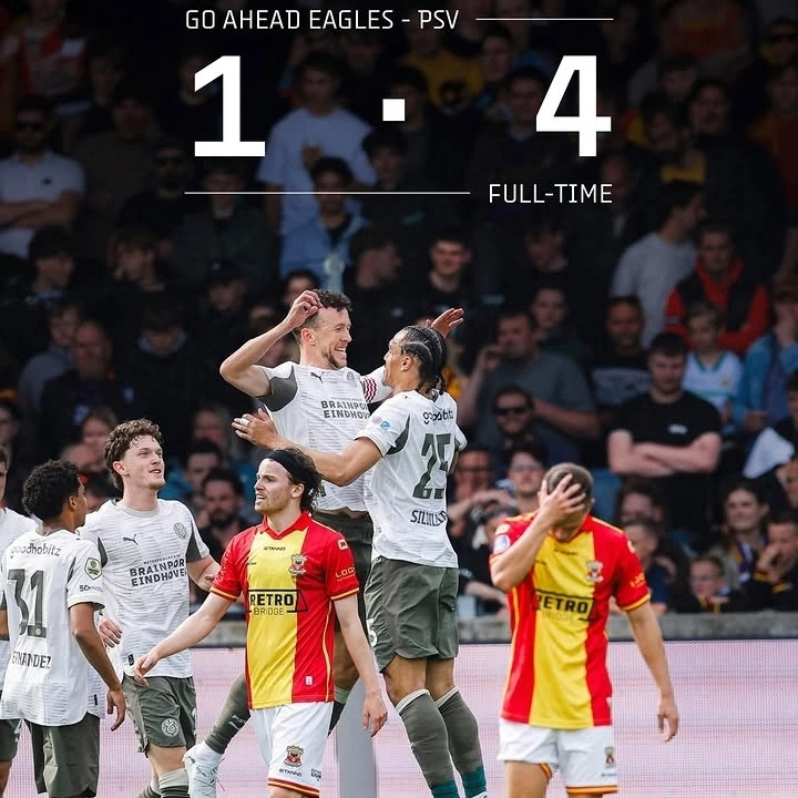 PSV Eindhoven tampil perkasa usai menghancurkan Go Ahead Eagles 4-1 pada lanjutan Eredivisie 2025/2026. dok/psv