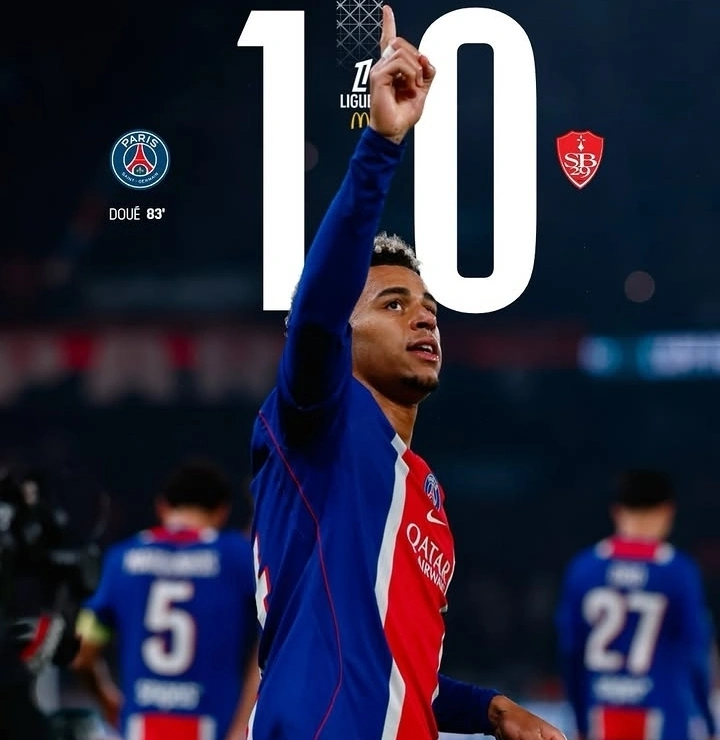 PSG vs Brest Terbaru: Desire Doue Bawa PSG Menang 1-0 dan Dekati Gelar Juara
