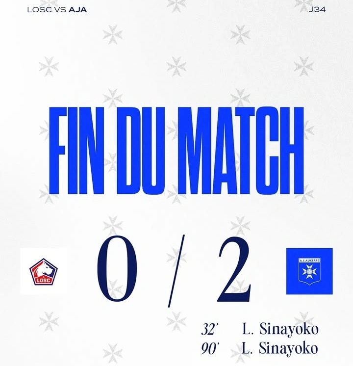 Lille vs Auxerre 0-2: Lille Kalah di Kandang, Tetap Lolos Liga Champions