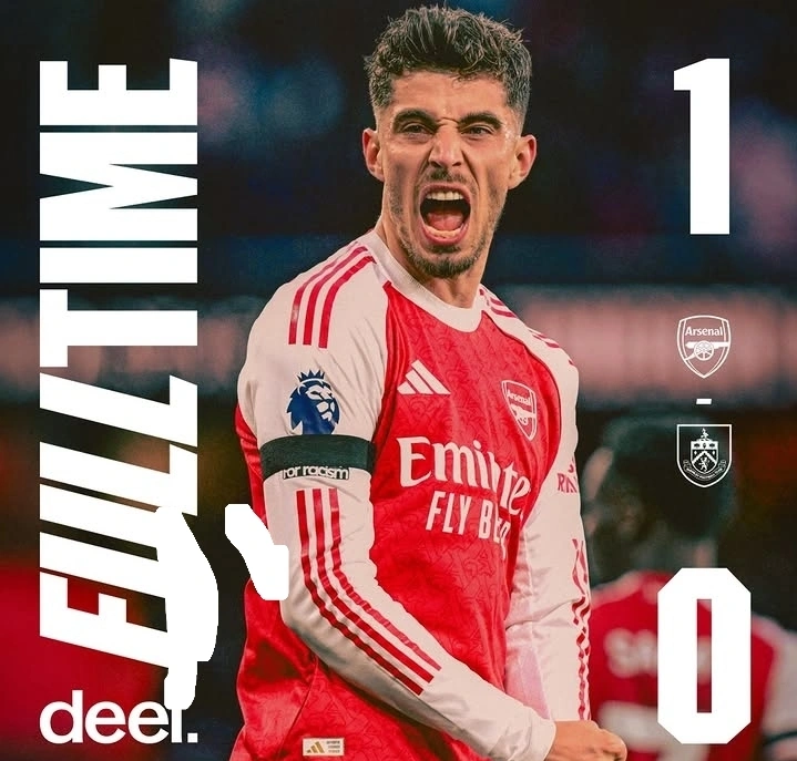 Arsenal berhasil mengalahkan Burnley 1-0 di Emirates Stadium lewat gol Kai Havertz. Kemenangan ini membuat The Gunners semakin dekat dengan gelar Premier League 2025/2026.