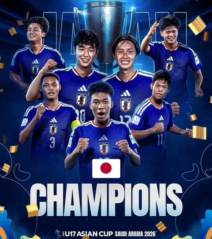 Jepang U17 keluar sebagai juara AFC U-17 Asian Cup 2026 usai mengalahkan China U17 dengan skor 3-2 di final dramatis yang berlangsung di Jeddah, Arab Saudi.
